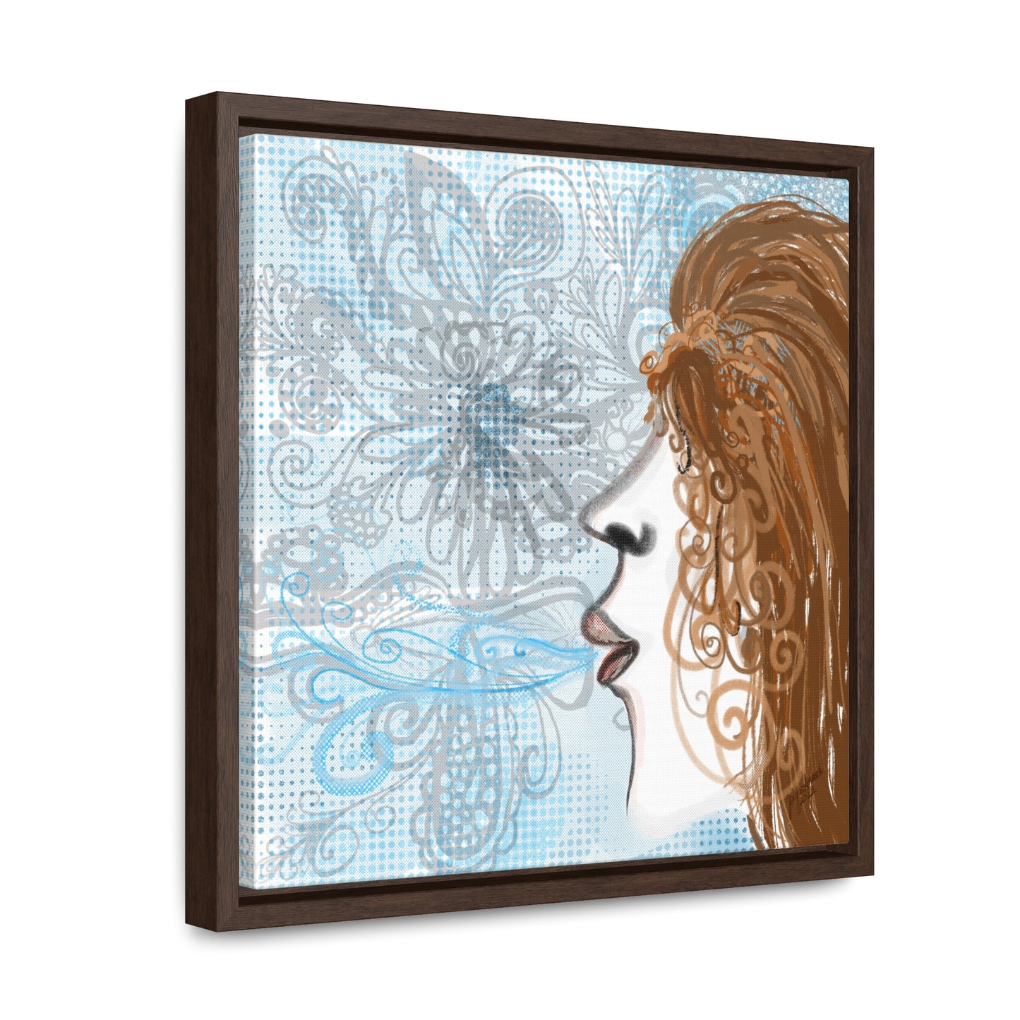 Breath-Original Art-Gallery Canvas Wraps, Square Frame