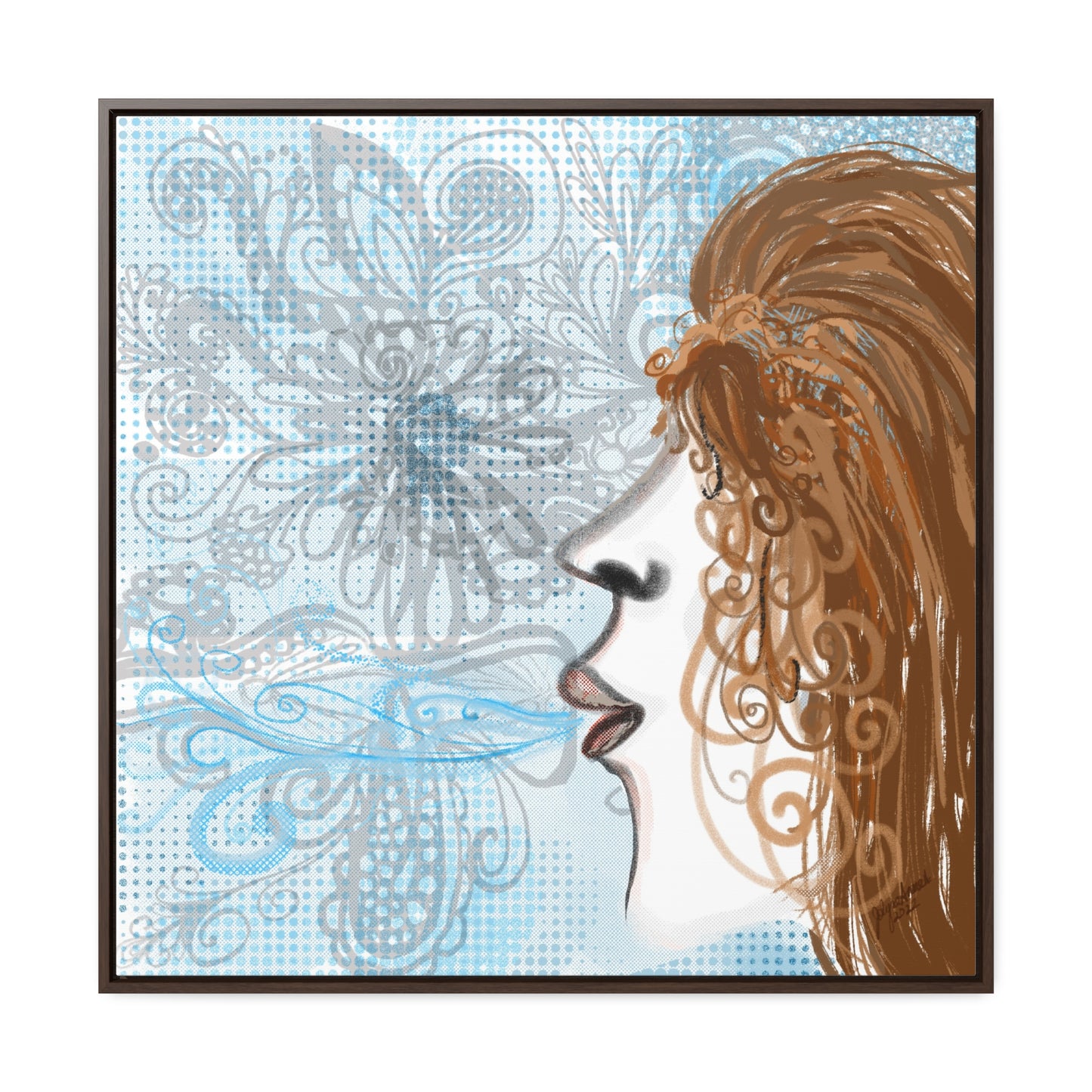 Breath-Original Art-Gallery Canvas Wraps, Square Frame