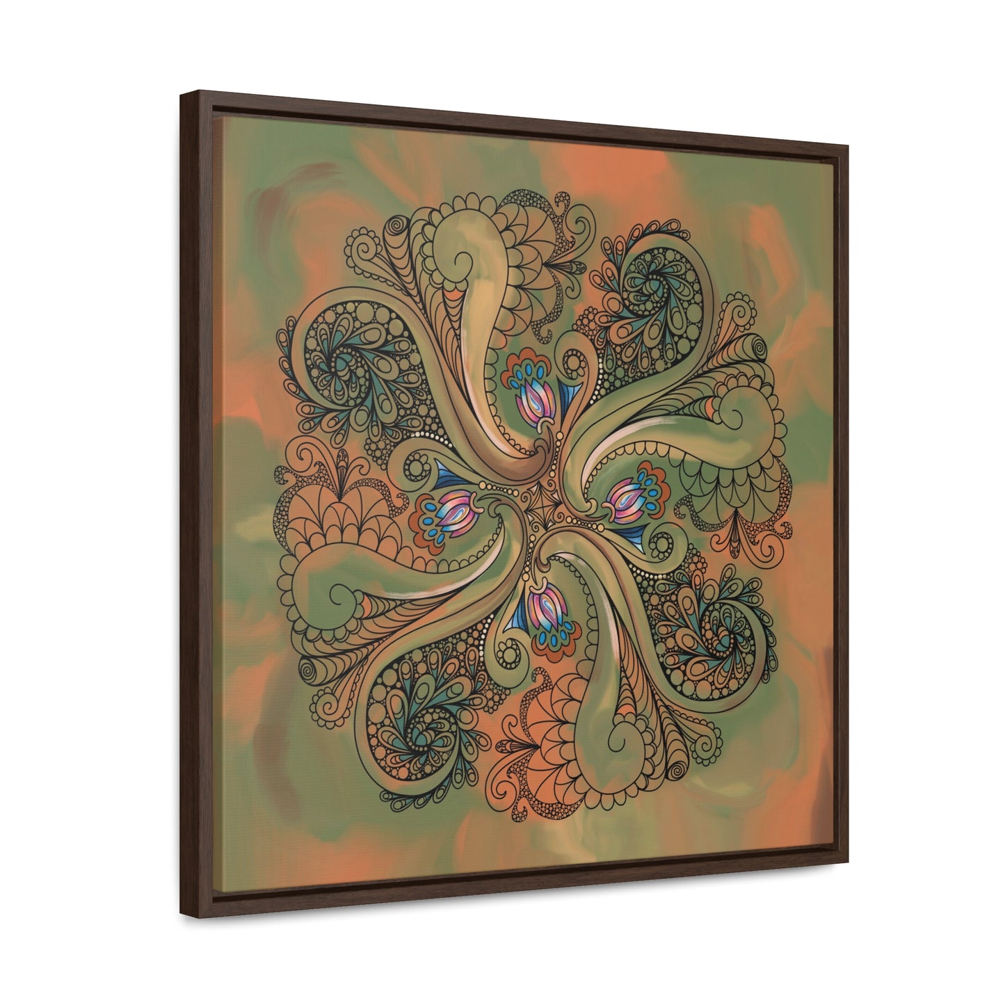 Fall Love - Original Art-Gallery Canvas Wraps, Square Frame