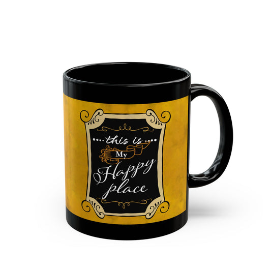 This is My Happy Place - Black Mug (11oz, 15oz)