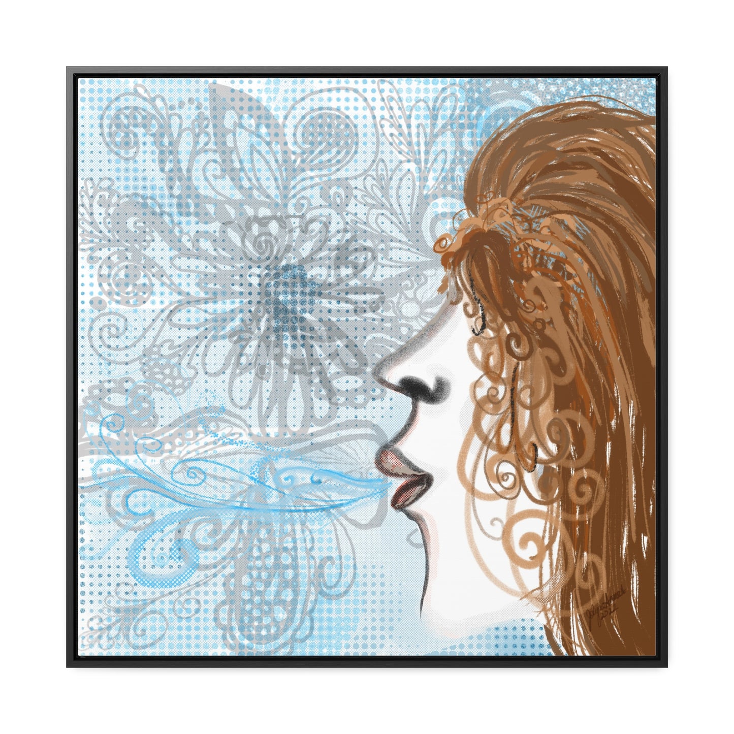 Breath-Original Art-Gallery Canvas Wraps, Square Frame