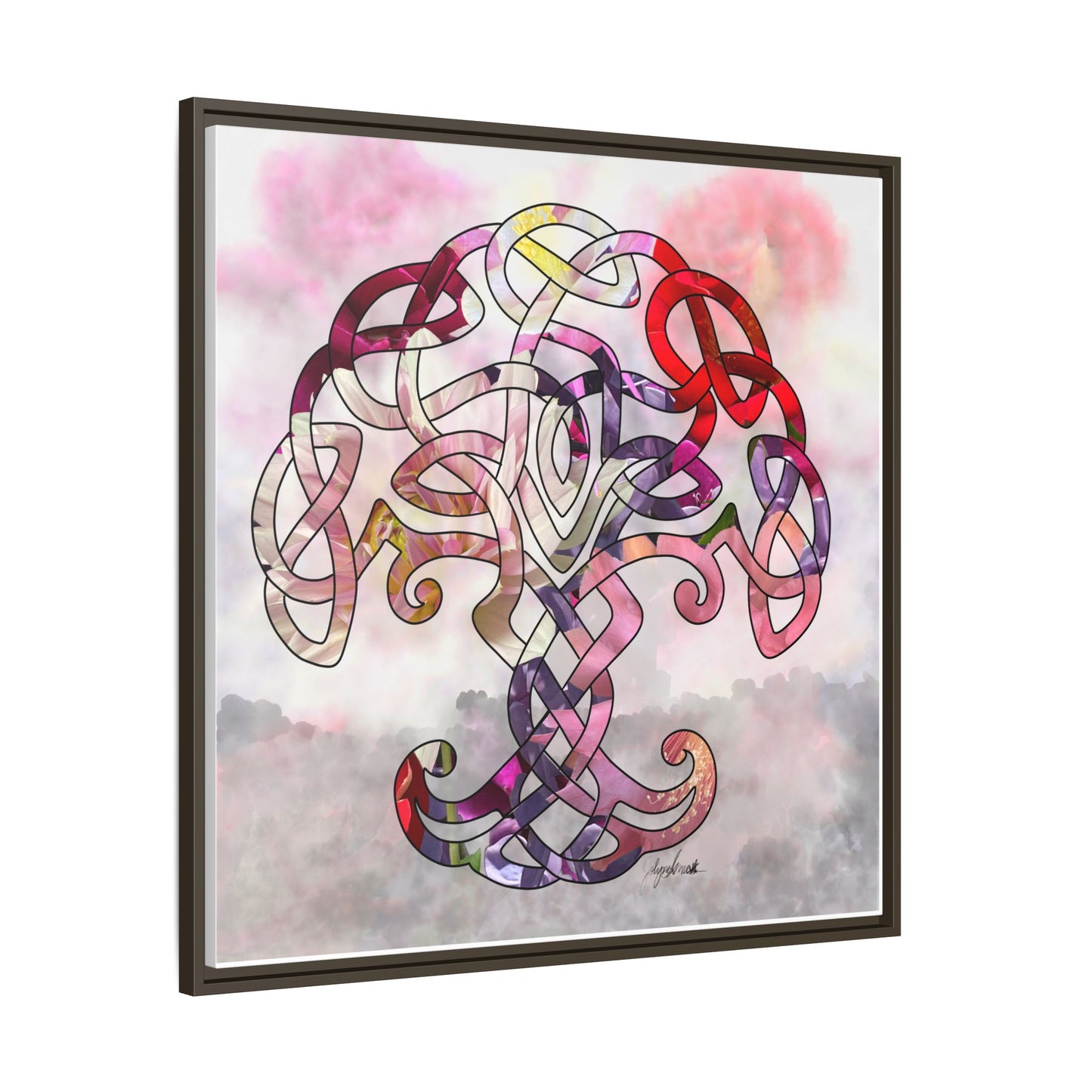 Tree of Life Print, Original Creation, Matte Canvas, Framed (Multi-color)