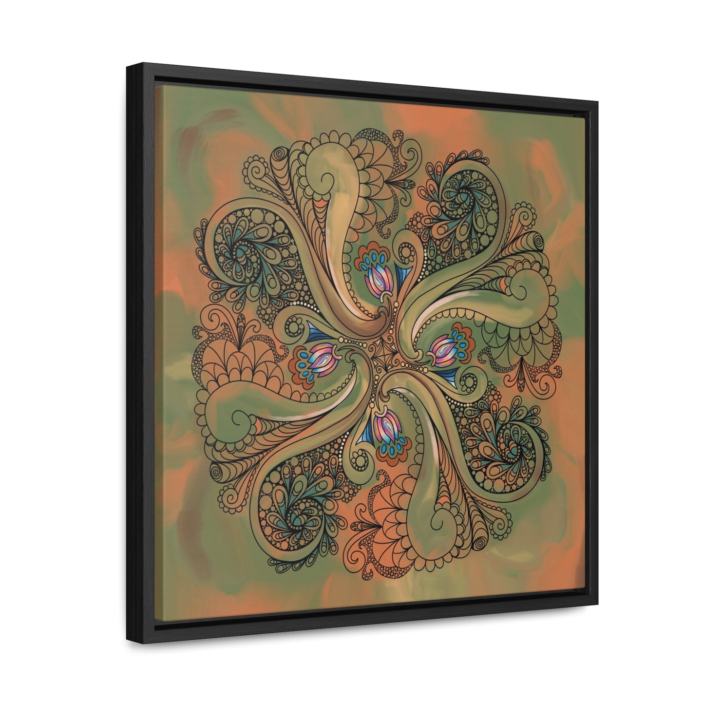 Fall Love - Original Art-Gallery Canvas Wraps, Square Frame