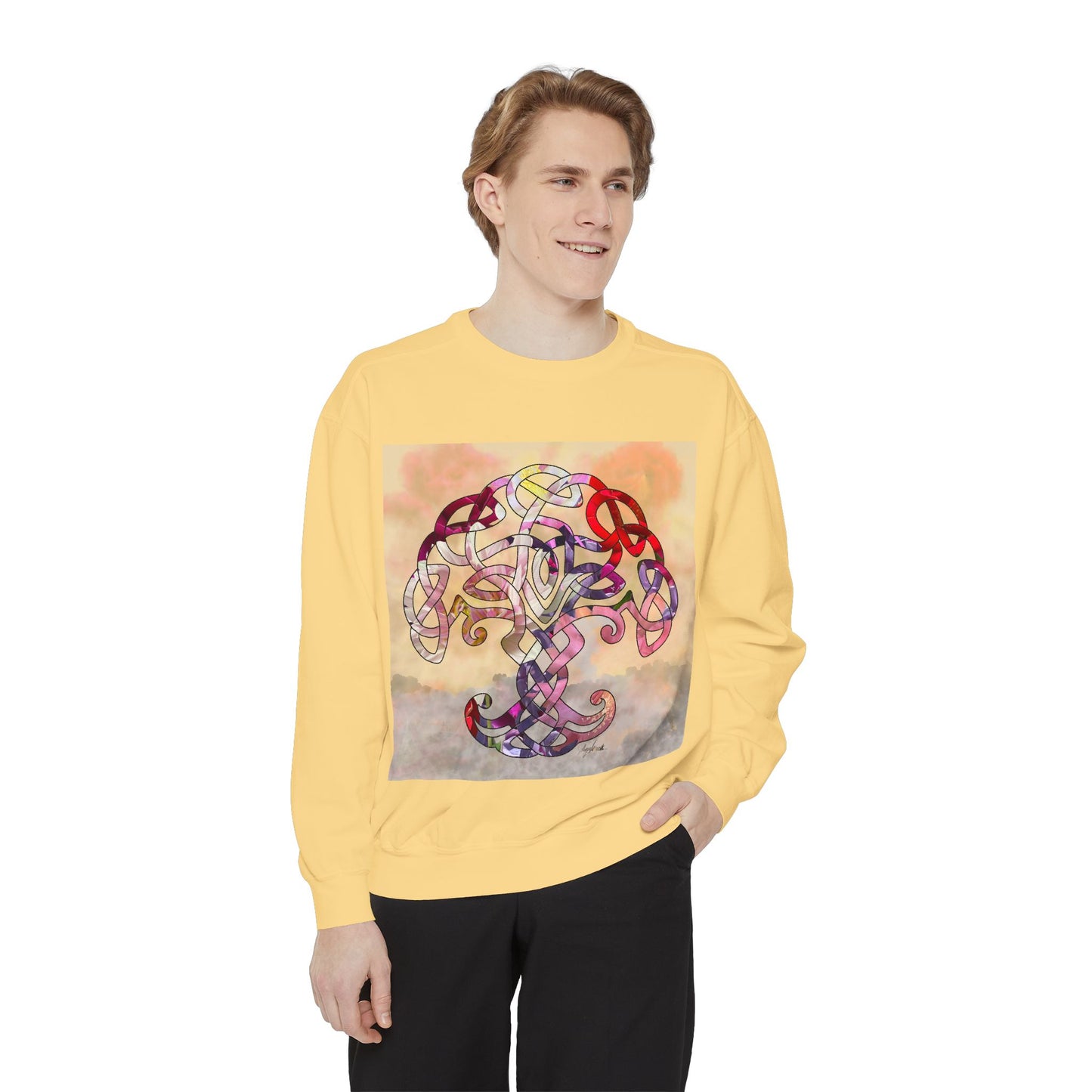 Tree of Life, Unisex Garment-Dyed Sweatshirt