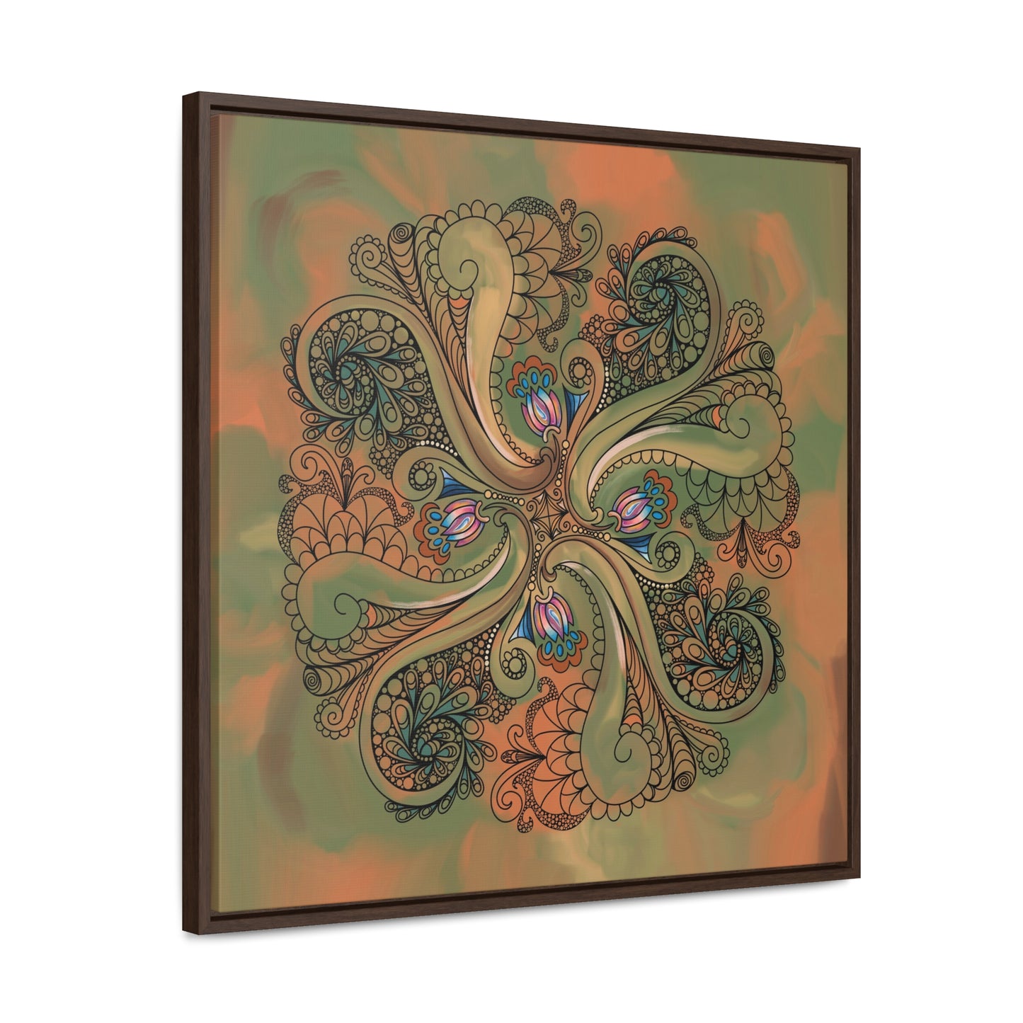 Fall Love - Original Art-Gallery Canvas Wraps, Square Frame