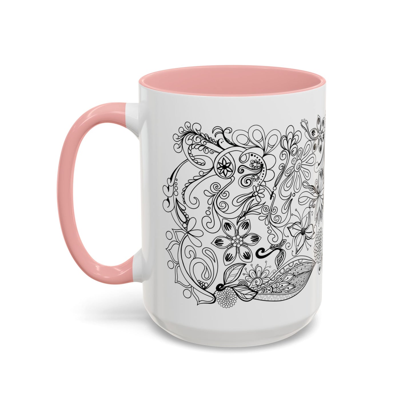 Piggy laughing - Accent Coffee Mug (11, 15oz)