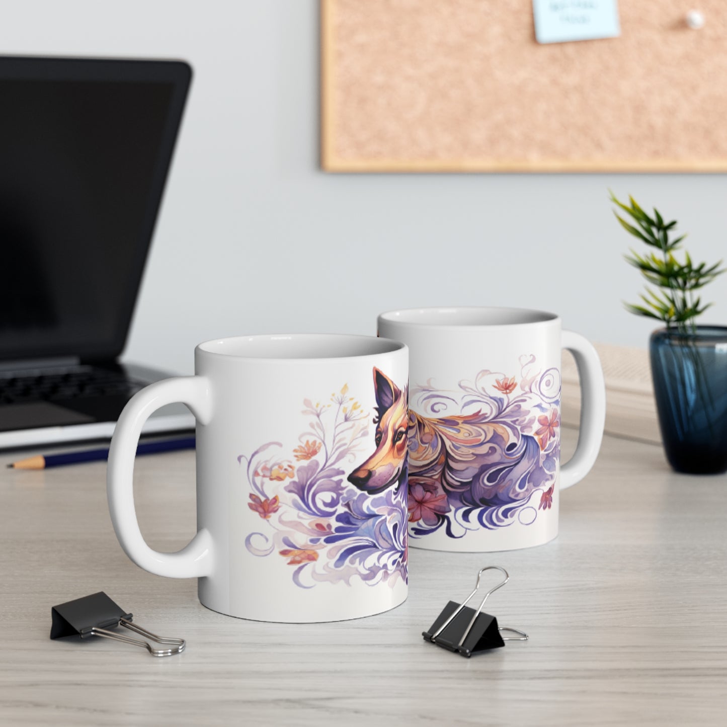 Dog Art 2 Coffee Mug, Artwork, Accessory, Kitchen, Original Design