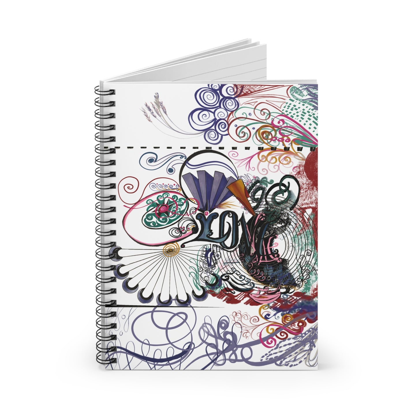 Love - Original Artwork- Spiral Notebook - Ruled Line