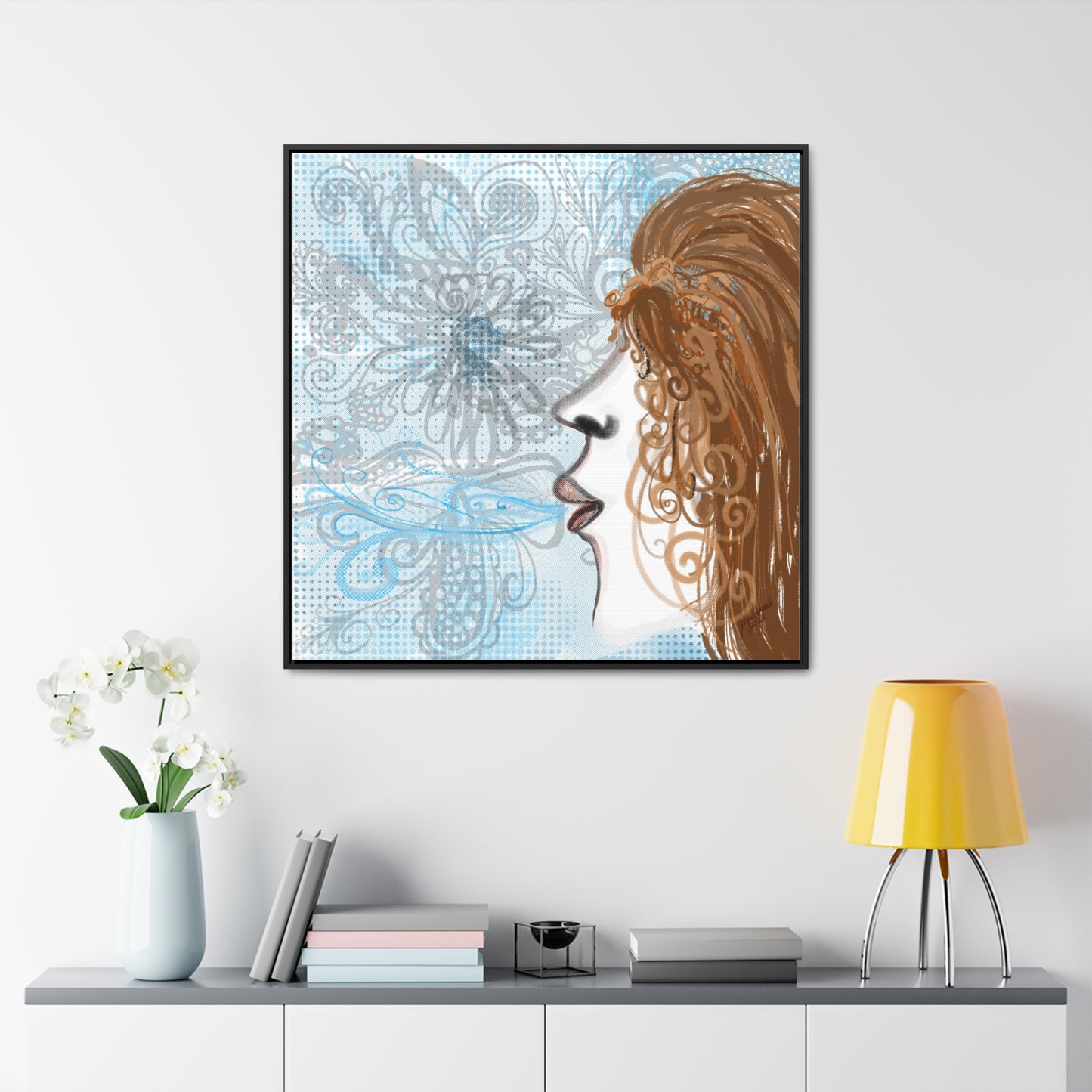 Breath-Original Art-Gallery Canvas Wraps, Square Frame