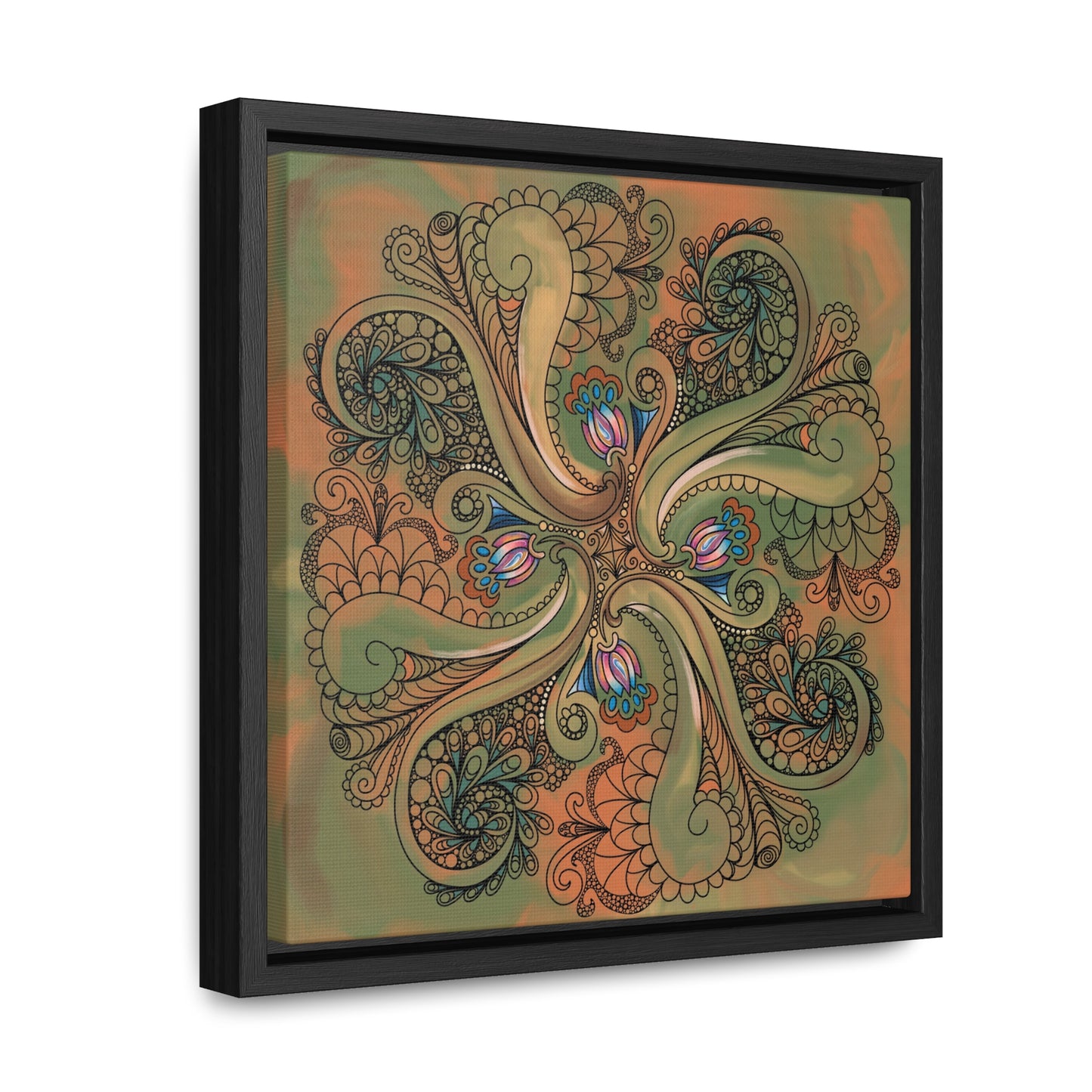 Fall Love - Original Art-Gallery Canvas Wraps, Square Frame