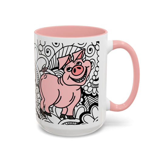 Piggy Accent Coffee Mug (11, 15oz)