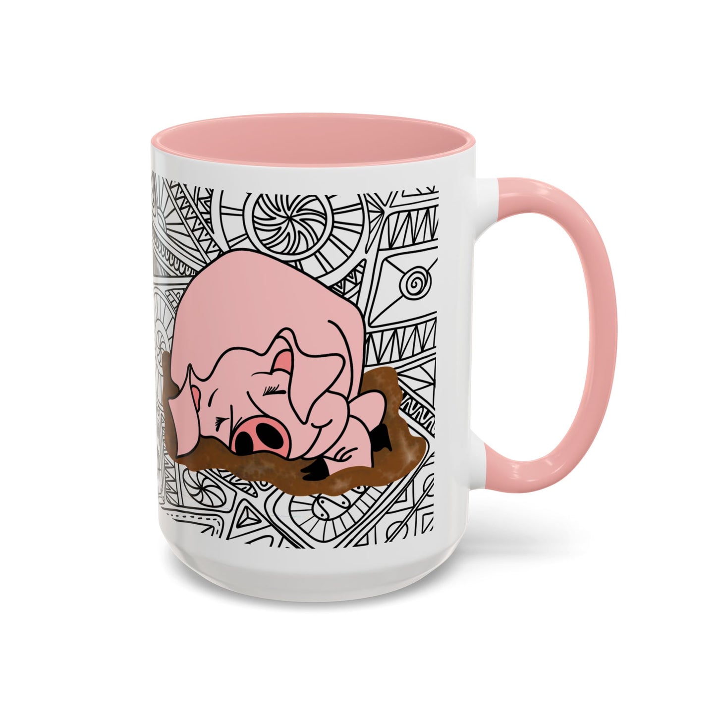 Sleepy Piggy - Accent Coffee Mug (11, 15oz)