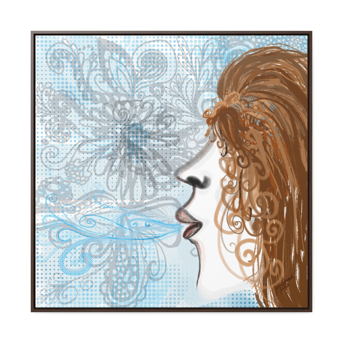 Breath-Original Art-Gallery Canvas Wraps, Square Frame