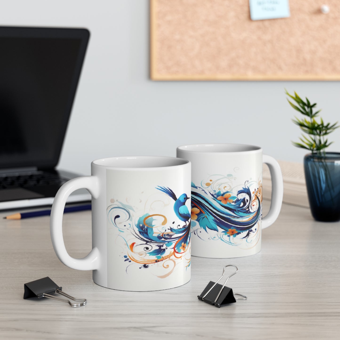 Bird Art 4 Coffee Mug, Artwork, Accessory, Kitchen, Original Design