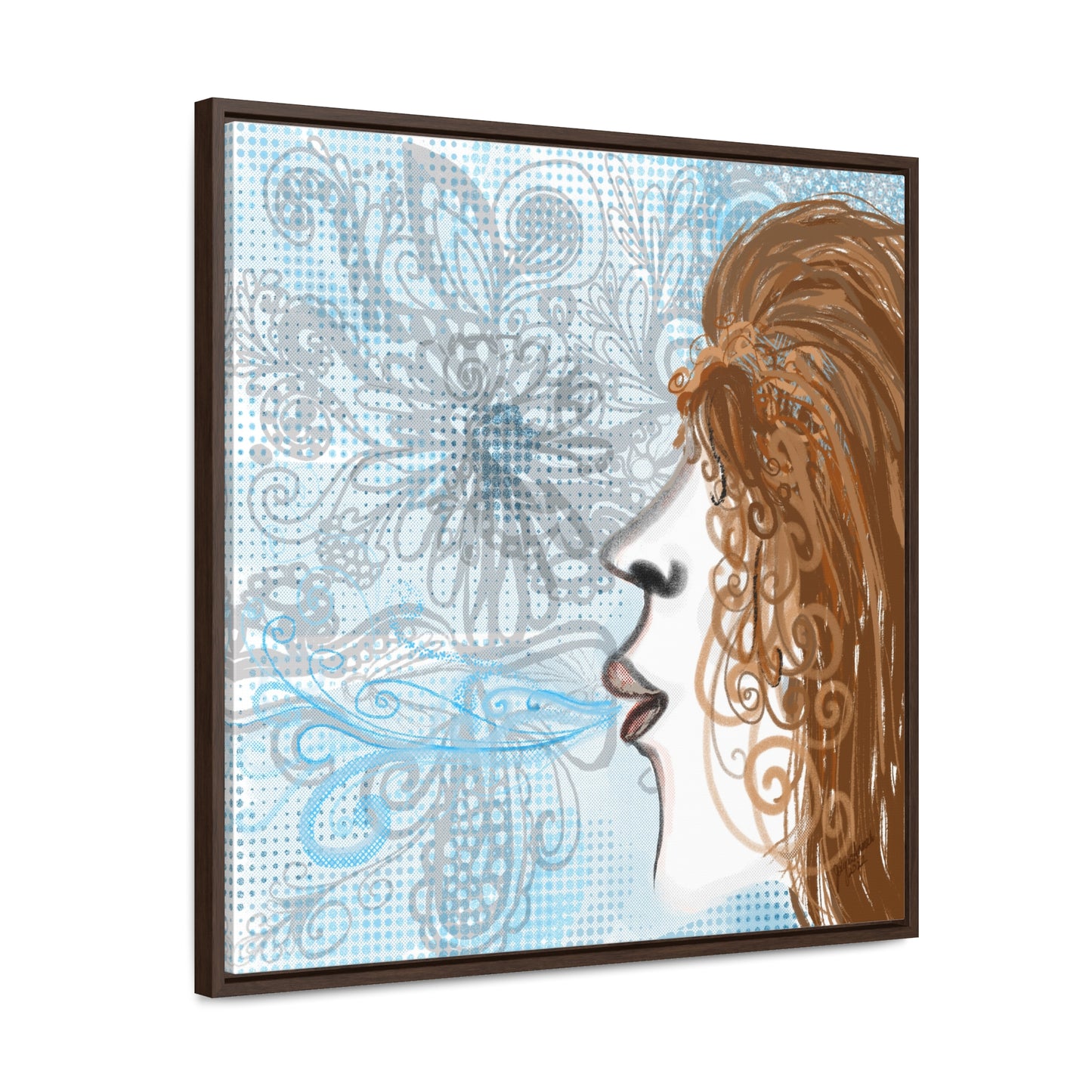 Breath-Original Art-Gallery Canvas Wraps, Square Frame