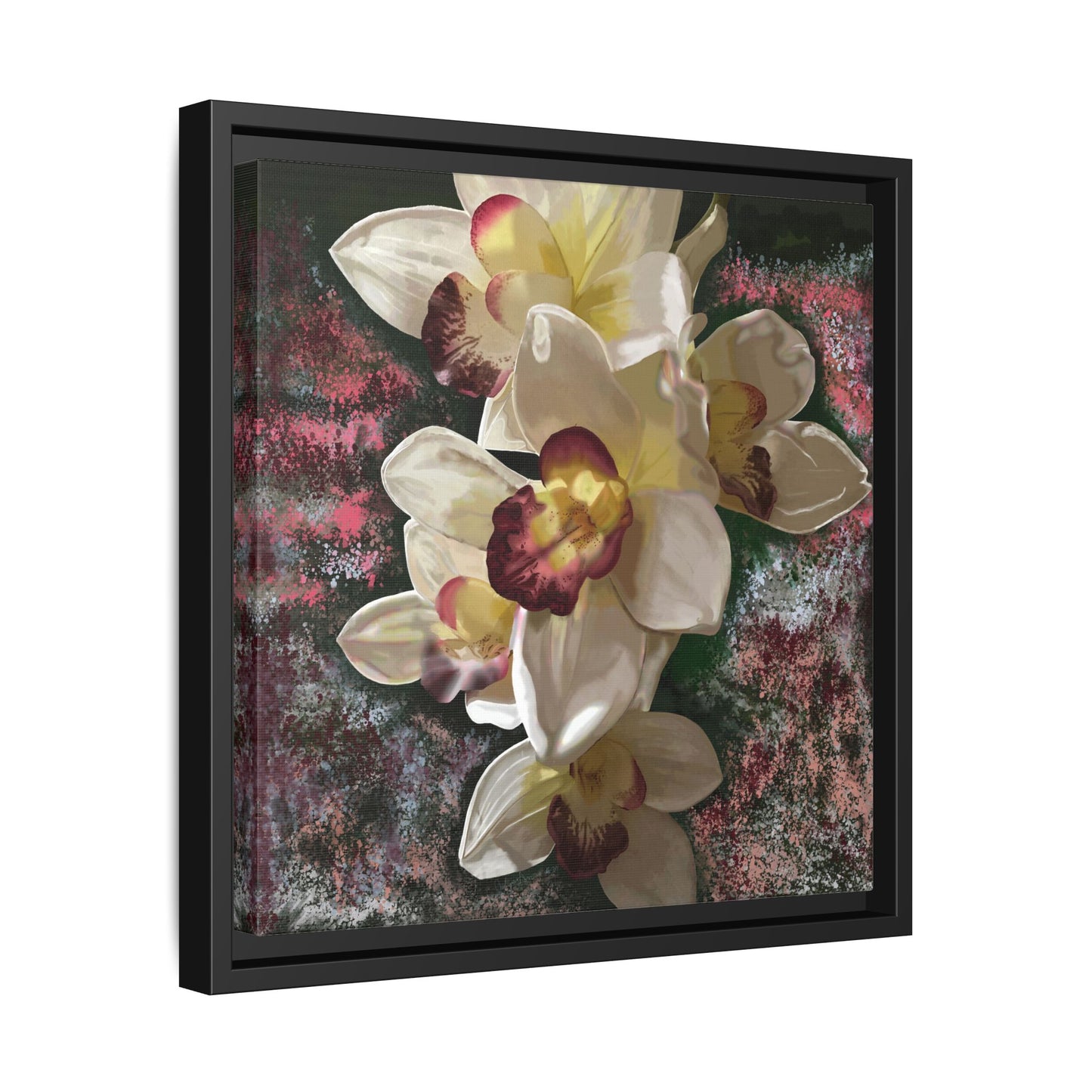 Simply-Orchid-original Art - Matte Canvas, Framed (Multi-color)