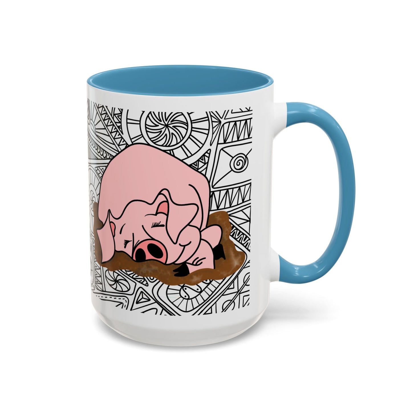 Sleepy Piggy - Accent Coffee Mug (11, 15oz)