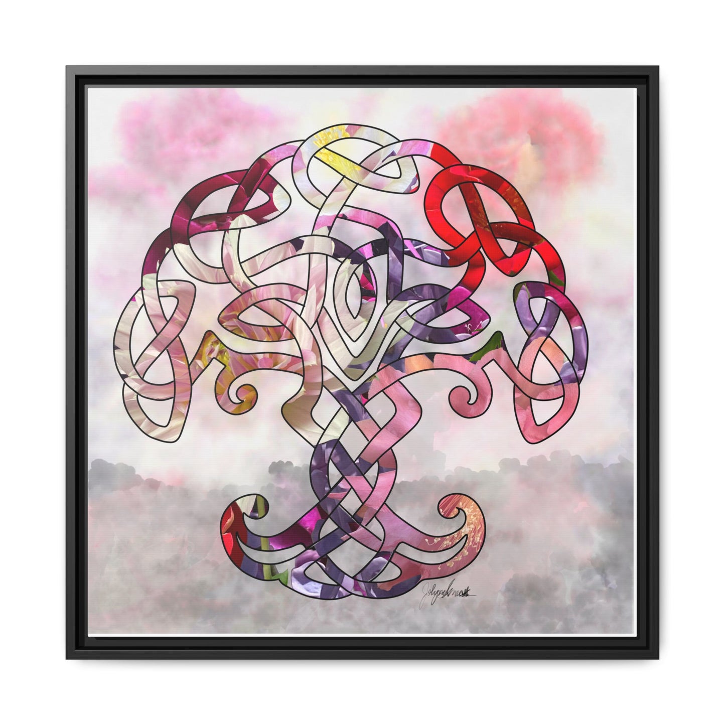 Tree of Life Print, Original Creation, Matte Canvas, Framed (Multi-color)