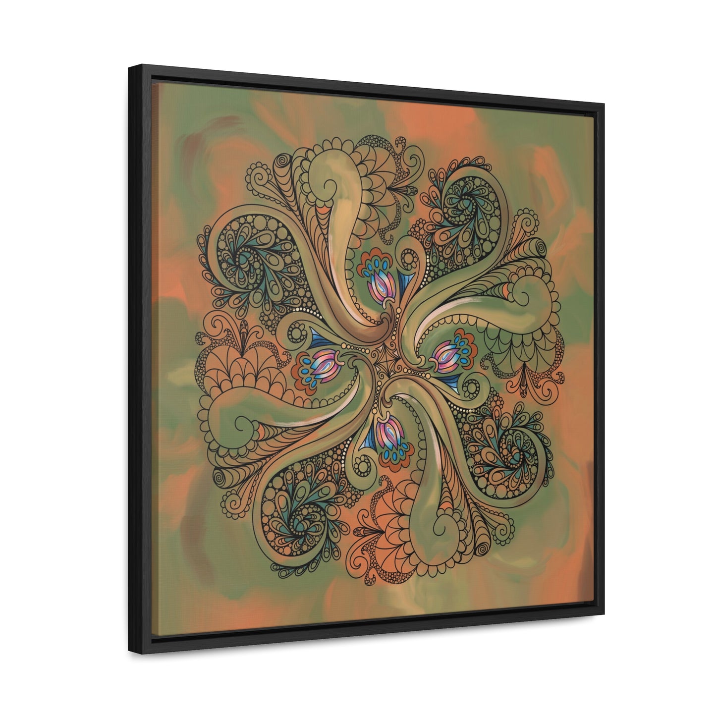 Fall Love - Original Art-Gallery Canvas Wraps, Square Frame