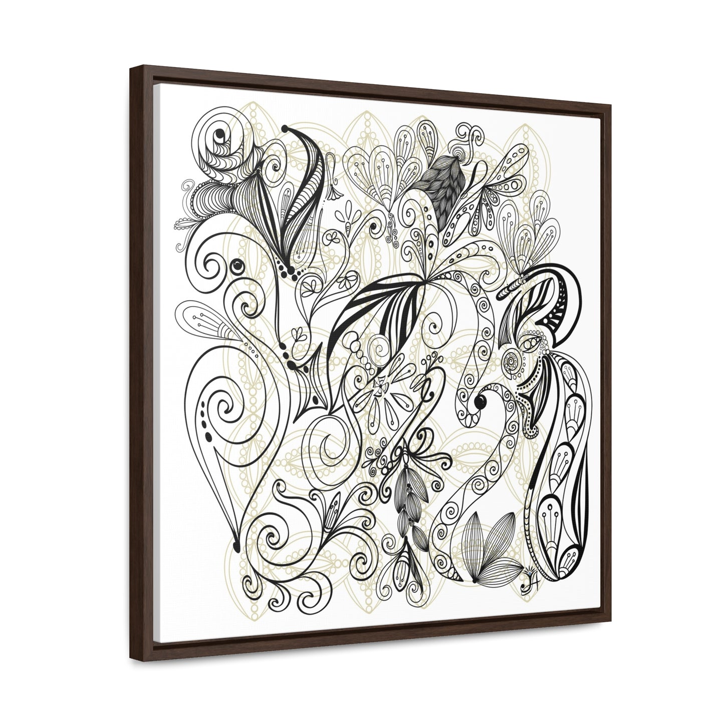 Golden Touch - Original Art-Gallery Canvas Print, Square Frame, Gift, Wall Art,