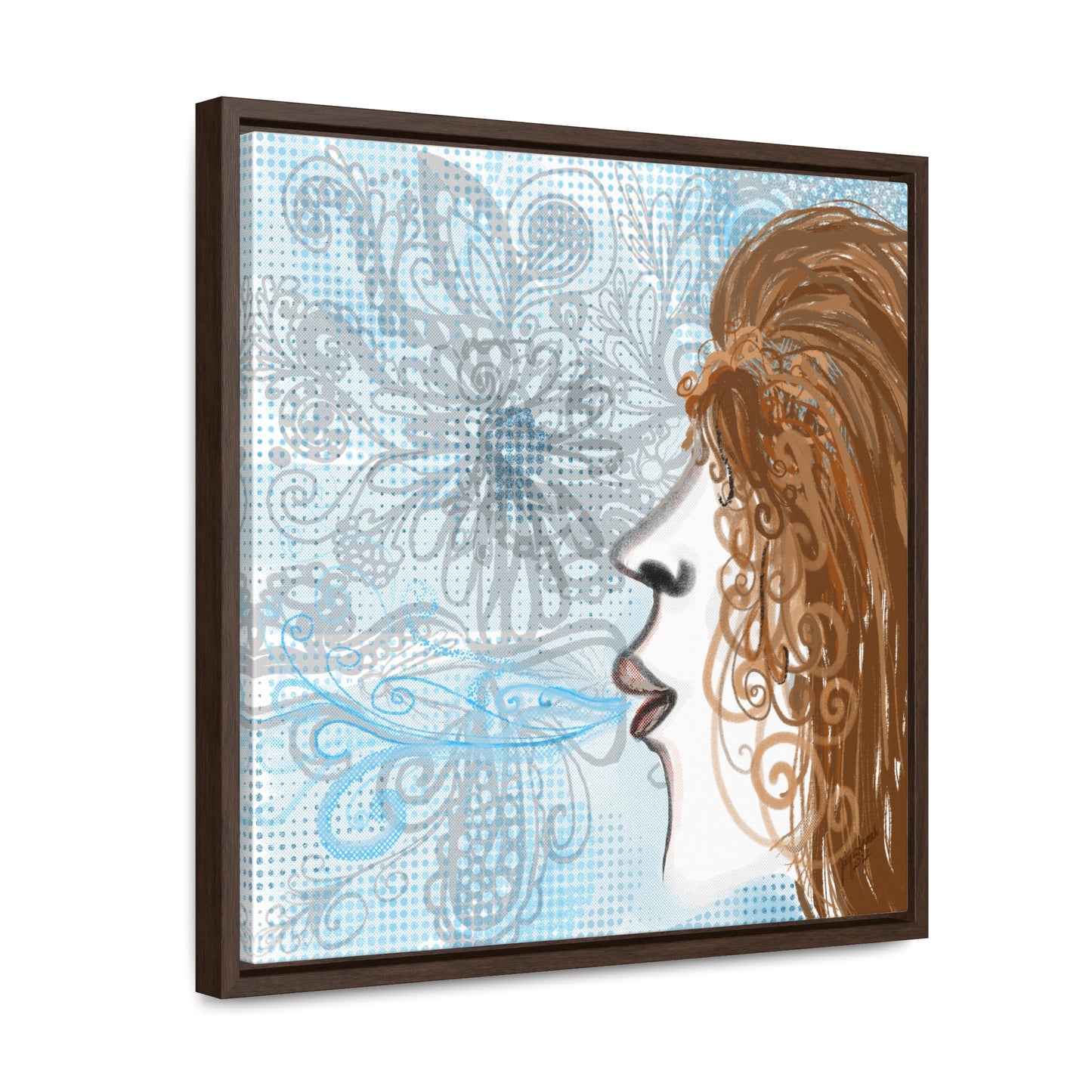 Breath-Original Art-Gallery Canvas Wraps, Square Frame