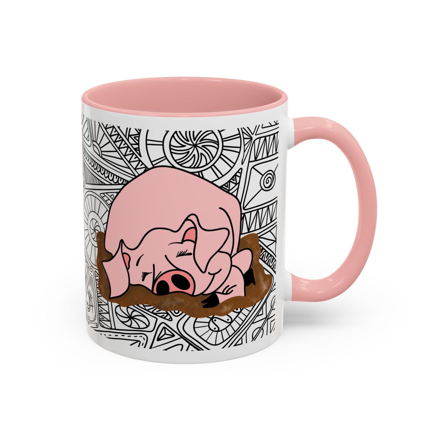 Sleepy Piggy - Accent Coffee Mug (11, 15oz)