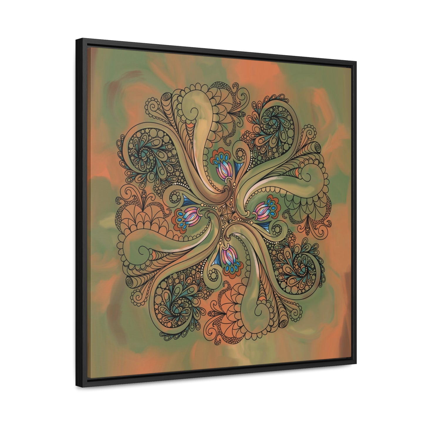 Fall Love - Original Art-Gallery Canvas Wraps, Square Frame